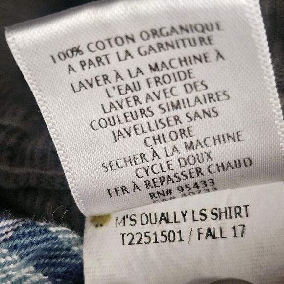 Toad and Co Blue Red Plaid Shirt Mens Sz Xl Long Sleeve Button Up Flannel - Picture 9 of 9